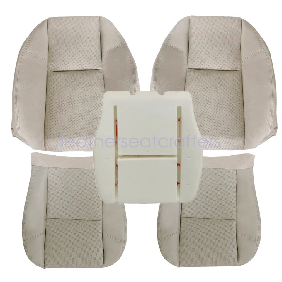 Front AC Seat Cover Tan &Driver Foam Pad For 2007 2008 Cadillac Escalade EXT ESV - Imagem 3 de 4