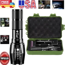 5-Mode Tactical Flashlight, Rechargeable & Water Resistant - Perfect for Camping