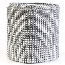 Diamond Silver Rhinestone Mesh Ribbon Wrap for Wedding Cake Party Supplies