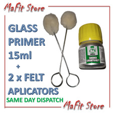 WINDSCREEN GLUE GLASS MIRROR & BODY PRIMER FAST CURE 15ML WITH 2 x APPLICATORS