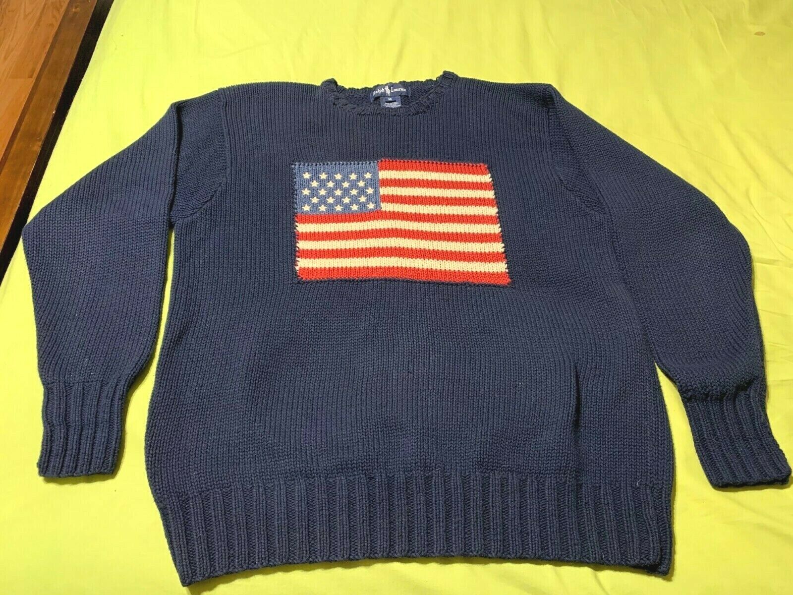 Top 71+ imagen vintage ralph lauren american flag sweater