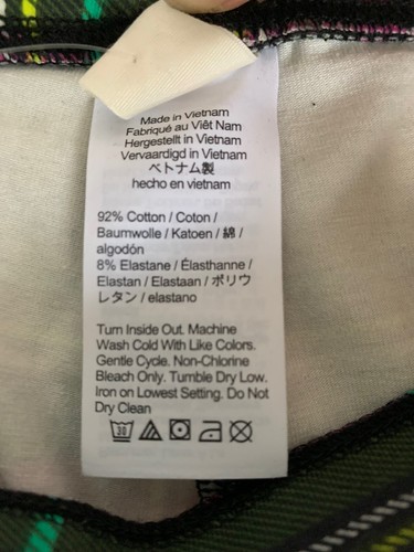 J Crew Girls Tartan Plaid Black Pink Green Leggings Multicolor Size 8 NWT NEW - Picture 6 of 6