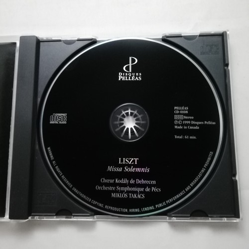 Liszt: Missa Solemnis / Miklos Takacs / Disques Pelleas CD 0108 - Foto 3 di 3