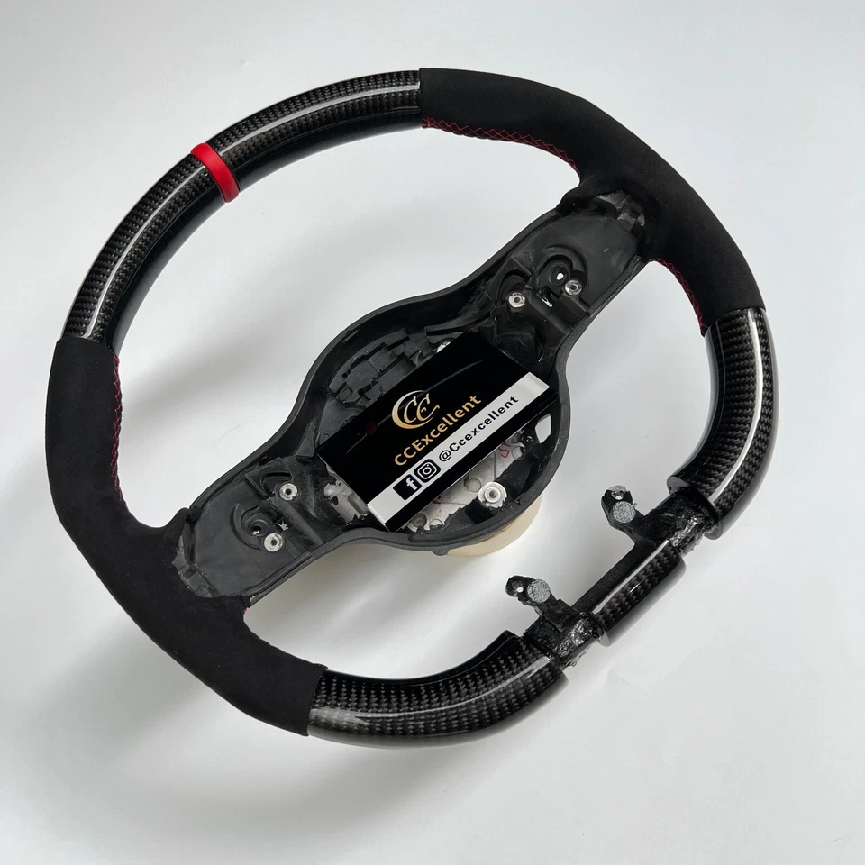 For Mercedes Benz CLS63 AMG W177 C43 C190 C63S W205 Carbon Fiber Steering Wheel - Image 3 of 4