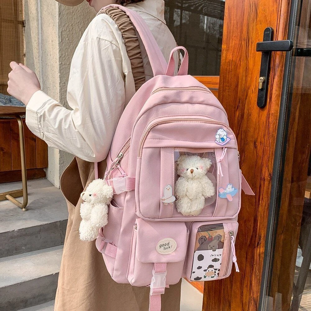 High School Girls Backpack School Bags Teenage Girls Multi