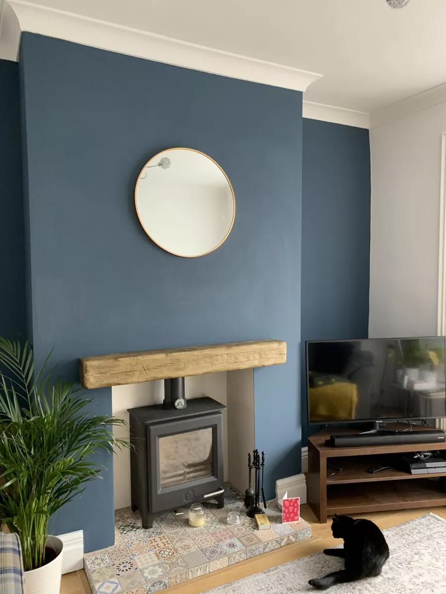 Dark blue 2024 feature wall