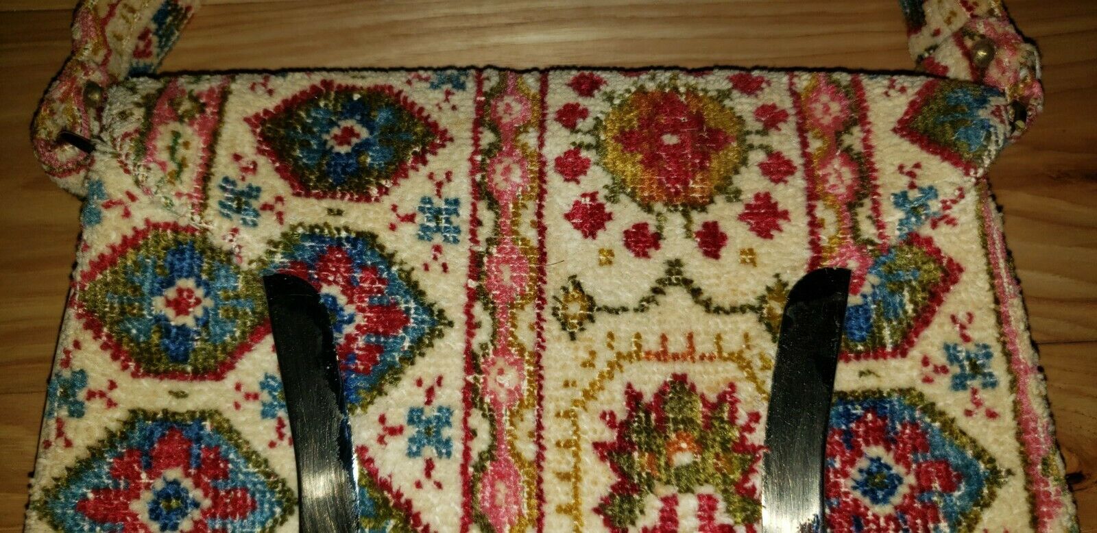 Vtg. tapestry carpet brocade artsy hippie shoulde… - image 2