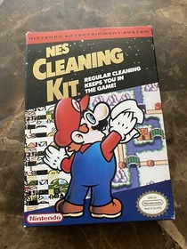 NES Cleaning Kit Nintendo CIB Mario Cover Box in Great Shape