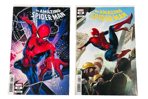 LOT OF 2 AMAZING SPIDER-MAN #47 LAND + #48 MOBILI  1:25 VARIANTS 2024 WELLS NM-