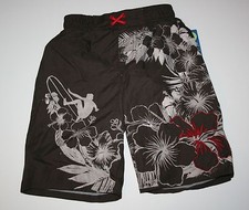New Carter's Boys 4 year Tropical Surf Swim Trunks Swimsuit Bathing Suit Brown