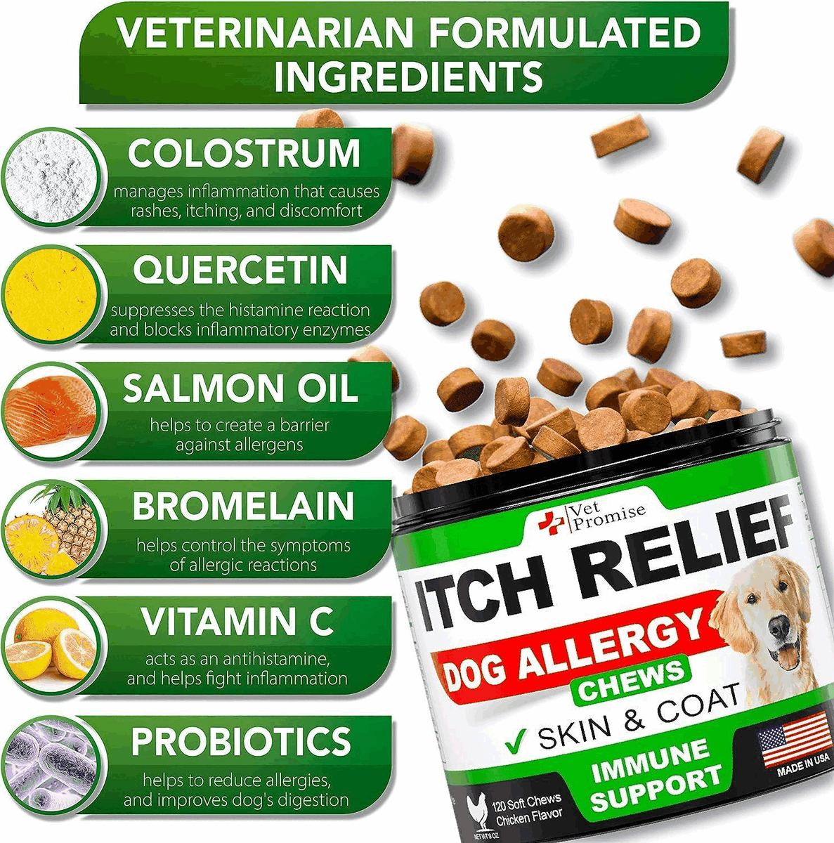 2 Pack Dog Allergy Chews Itch Relief for Dogs Allergy Relief Anti Itch 240 Pcs eBay