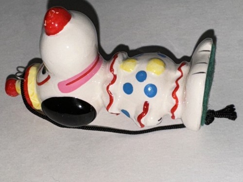 Vtg Snoopy Peanuts Clown Ceramic Ornament 1966 See Chip Photo - Picture 9 of 16