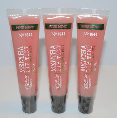 3 BATH & BODY WORKS LIPLICIOUS CO BIGELOW PINK MINT MENTHA LIP TINT SHINE  GLOSS