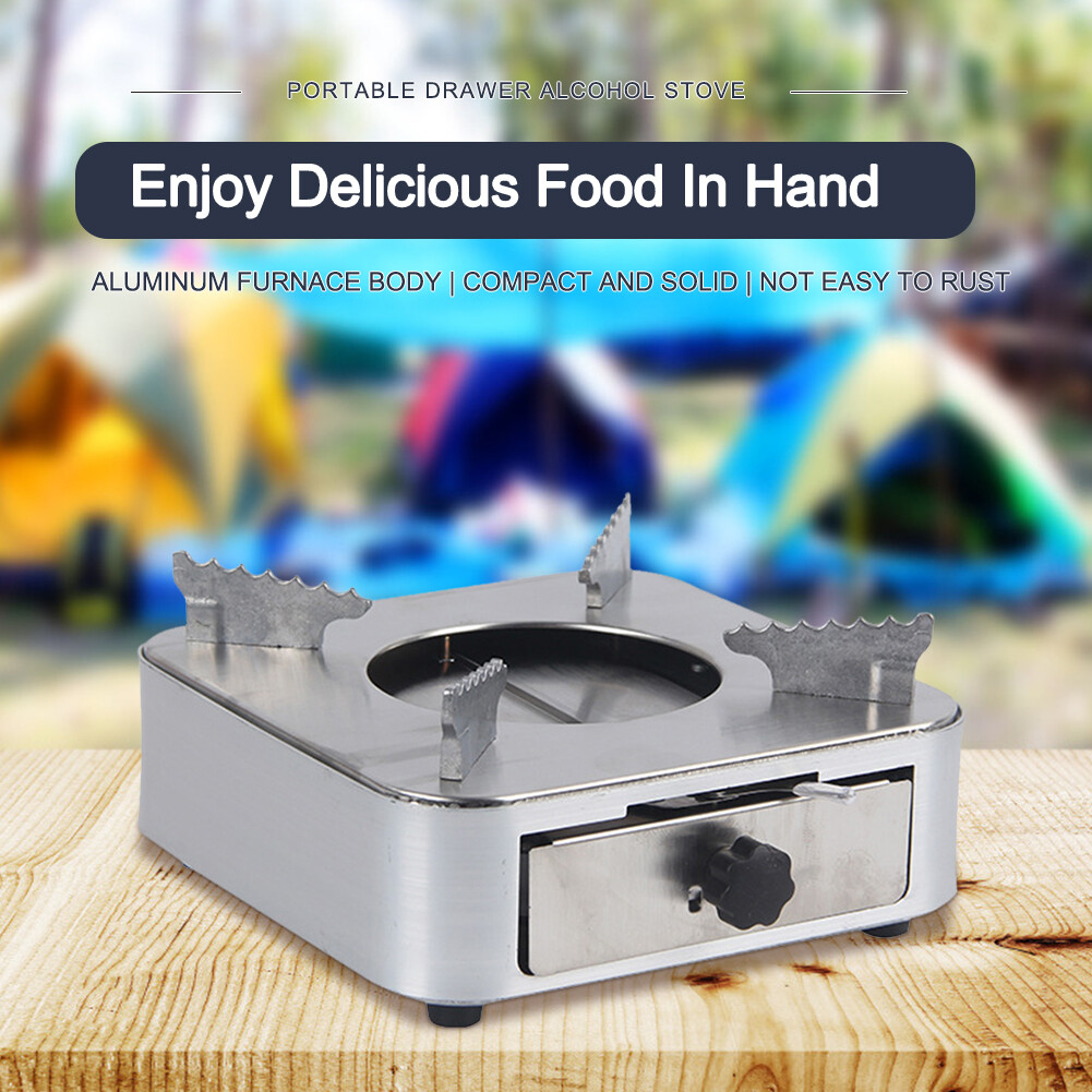 Outdoor Camping Solid Alcohol Stove Cookware Furnace for Hiking Picnic  (Silver) | eBay