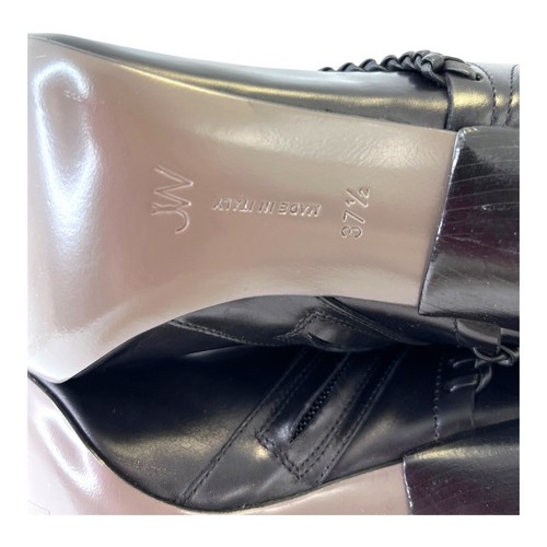 Jason Wu Leather Open Toe Lace Up Black Boots EU 37 1/2/ US 7 MADE IN ITALY NWOB - Picture 12 of 13