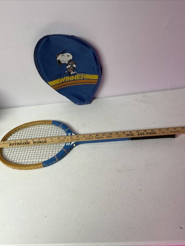 Vintage Wilson Tennis Racket Chris Evert American Cover Blue Winner Snoopy 4 3/8 - Picture 11 of 13