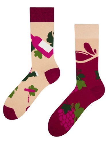 Dedoles Unisex Socken "Wine O`Clock" - Bild 2 von 3