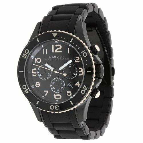 Marc by Marc Jacobs Black Dial Stainless Steel Chrono Quartz Mens Watch MBM2583 - Picture 1 of 1