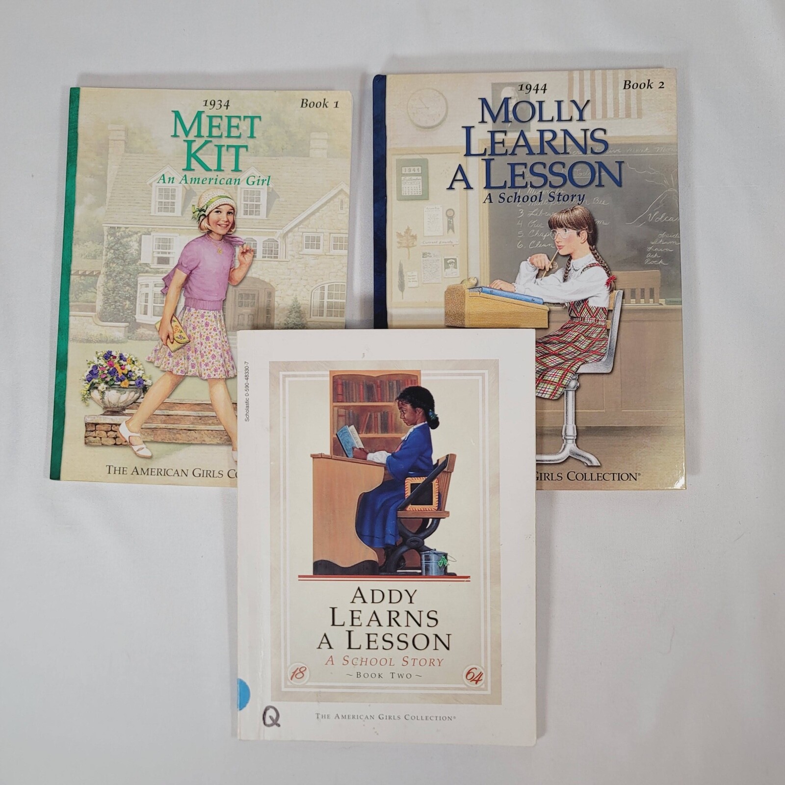 American Girl Doll Collection 3 Book Set: Meet Kit + Addy/Molly Learns A Lesson