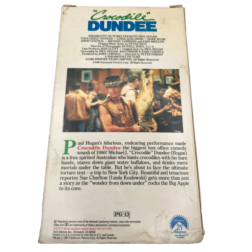Crocodile Dundee VHS 1986 Paul Hogan - Image 2 of 3