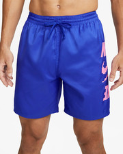 Nike Men's XL Swim Shorts 7  Volley Trunks Racer Blue NESSD514-418 MSRP 66