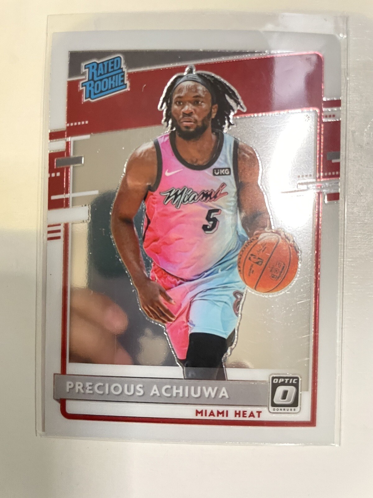 2020-21 Donruss Optic Precious Achiuwa Holo Prizm Rated Rookie RC #170 Heat