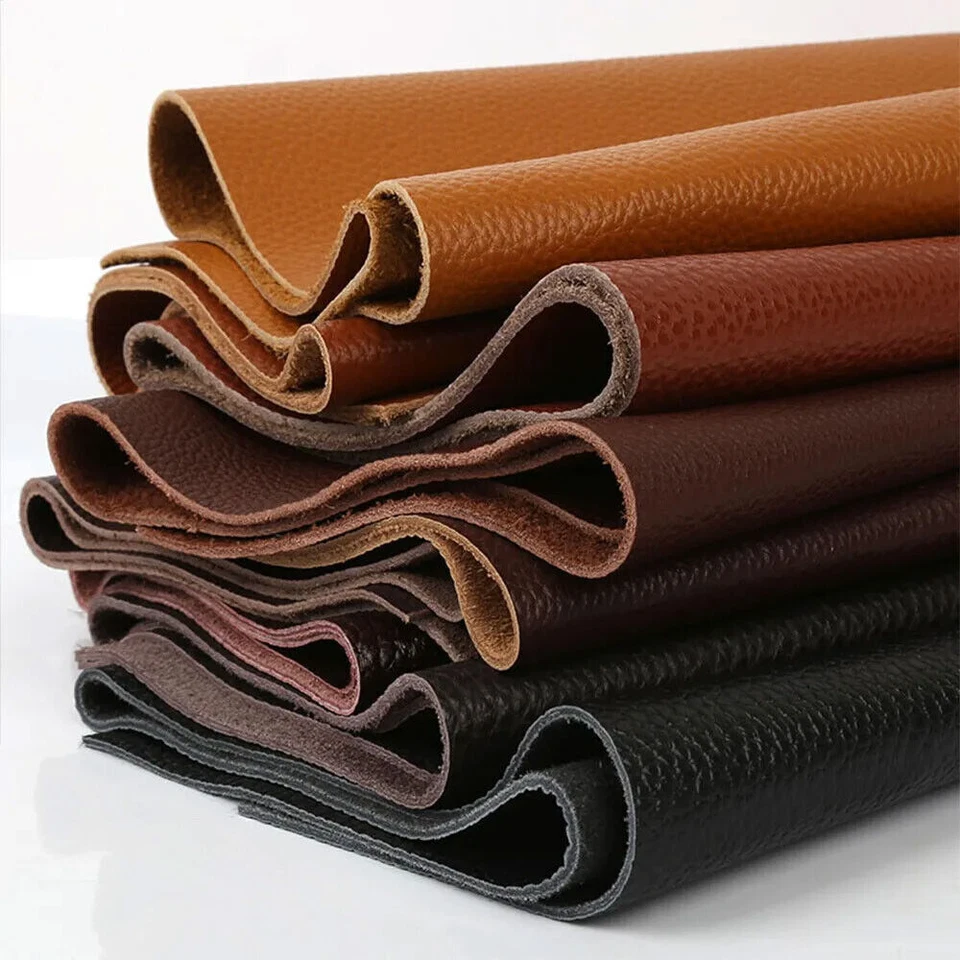 1/2Pcs Real Genuine Leather Fabric First Layer Cowhide Scrap Material Hide Cut - Image 3 of 4
