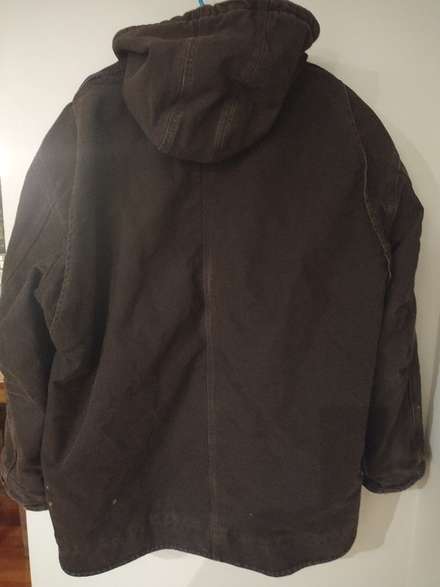 Men's Carhartt Hooded Jacket C95 DKB Sherpa Lined Size 2XL Men's Carhartt Hooded Jacket C95 DKB Sherpa Lined Size 2XL