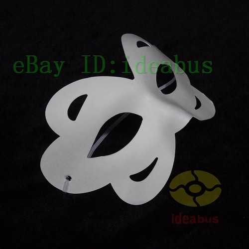 DIY Unpainted Mardi Gras Venetian White Blank Masquerade Paper Pulp Costume Mask - Picture 40 of 50