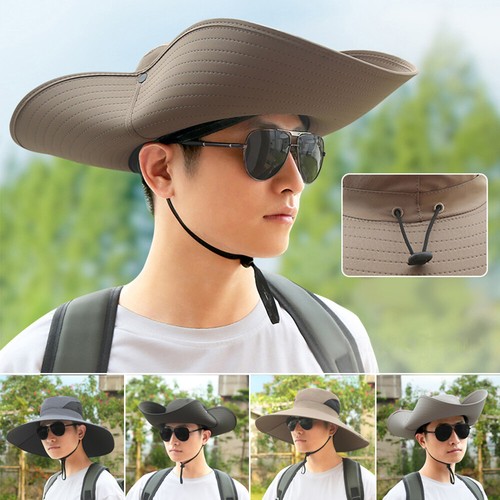 Magracy Chapeau De Soleil UPF 50+ Large Bord Pour Homme - Chapeau Safari Hydrofuge Et Respirant