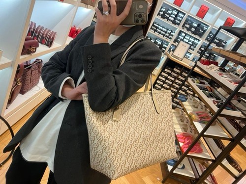 Neu mit Etikett Coach CF342 City-Tasche mit Coach-Monogrammdruck in Kreide - Bild 8 von 10