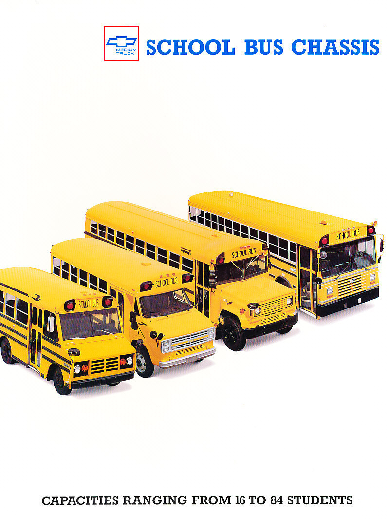 1990 Chevrolet School Bus 12-page Original Car Sales Brochure Catalog | eBay
