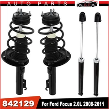 For 2008 09 10 11 Ford Focus Front Rear Complete Shocks Struts W/ Springs Mounts