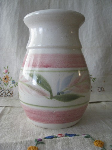 Studio ART Stoneware FLOWER VASE Hand thrown Pottery 6"Tall floral decoration EC - Picture 4 of 9