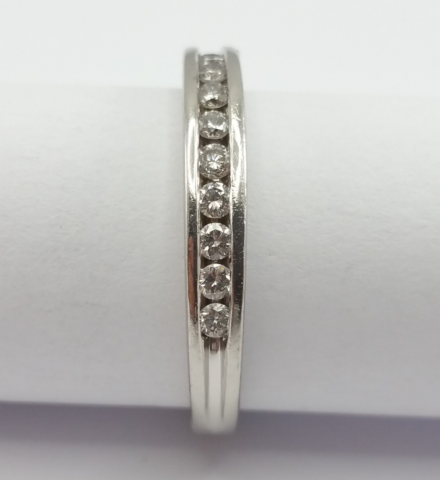 Exquisite Solid Platinum 950PL Round Diamond Enga… - image 4