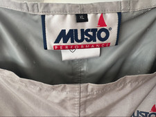 MUSTO Sailing MPX mens salopettes bibs XL Silver/Blk. Great cond. Were 550 new