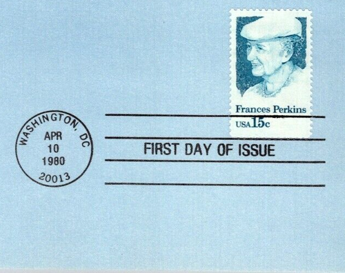 USPS FDC First Day Cover Souvenir Sheet Francis Perkins Scott #1821 - Picture 2 of 3