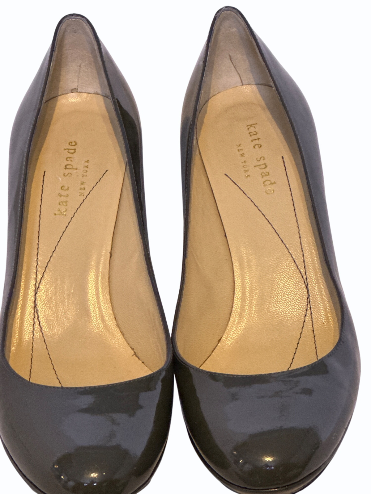 Kate Spade New York Womens Patent Leather Green Stiletto Made in Italy Size 7 B thumbnail 2