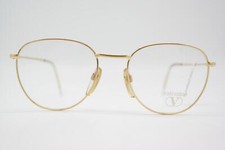 Vintage Glasses VALENTINO 327 Gold Oval Eyeglass Frame