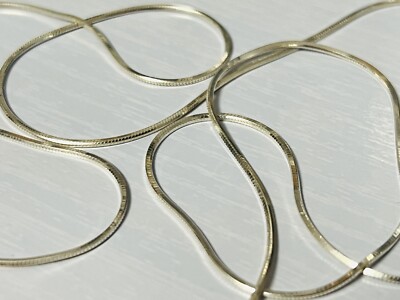 Sterling Silver 1mm Square Snake Chain Necklace 30 Inches