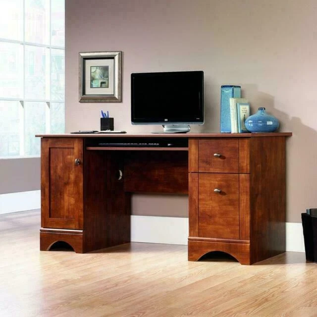 Sauder Maple Computer Desk Home Office Desks With Drawers