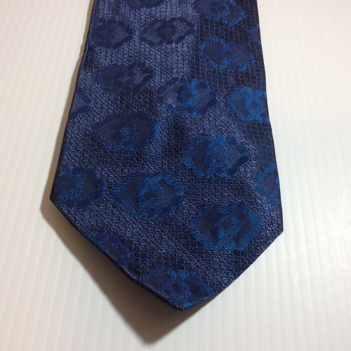 Clip On MENS TIE NECKTIE 3.75 in 17 in Blue Black