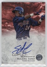 2013 Bowman Inception Prospect Auto Red 10/10 Miguel Sano #PA-MS Auto 0s3