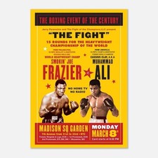Ali vs Frazier Vintage Boxing Poster Fight of the Century, 19712