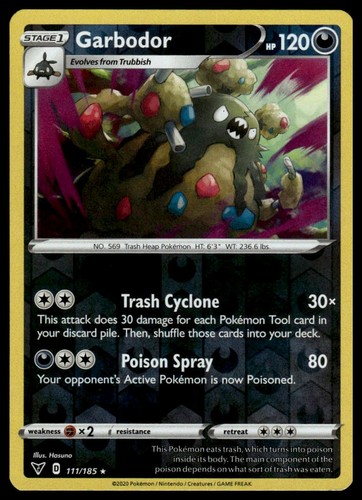 Pokemon Garbodor Reverse Holofoil SWSH04: Vivid Voltage - 111/185 LP