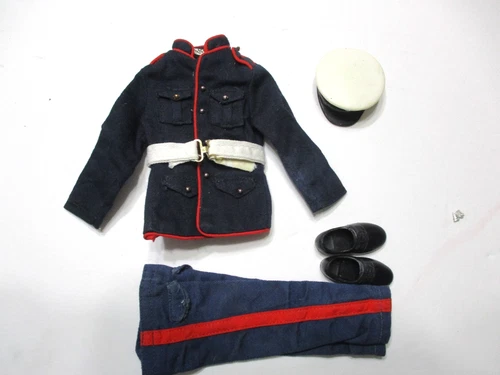 Vintage Marine Corps Dress Blues Uniform Belt, shoes & Hat For 1964 G.I. Joe 030