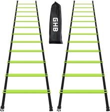 GHB Pro Agility Ladder Training Speed 12 2 PACK, Green-2 Pack
