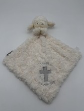 Demdaco Plush Lamb Sheep Lovey Jesus Loves Me Security Blanket Rattle White