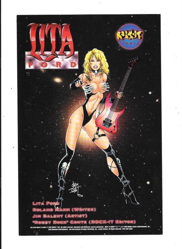 LITA FORD ROCK IT COMIX PROMO 10X6 INCHES 1993 MALIBU COMICS
