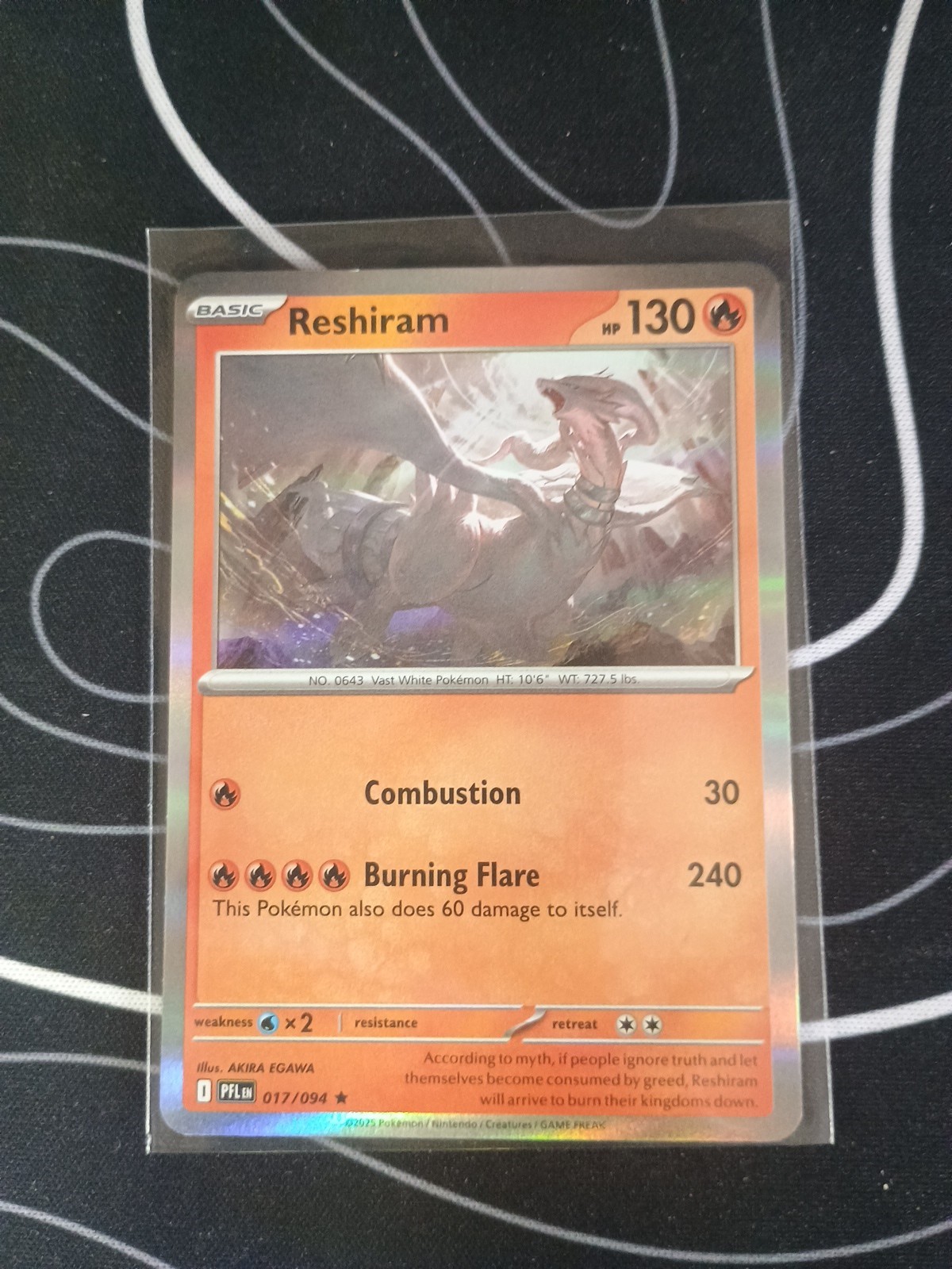 Reshiram 017/094 Me02: Phantasmal Flames Holo